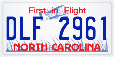 NC license plate DLF2961