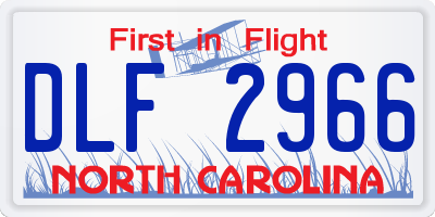 NC license plate DLF2966