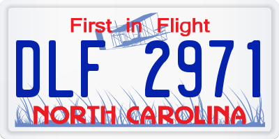 NC license plate DLF2971