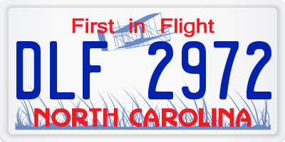 NC license plate DLF2972