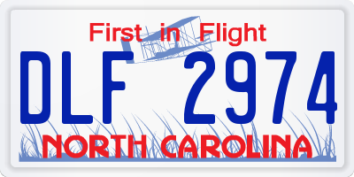 NC license plate DLF2974