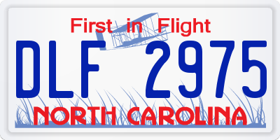 NC license plate DLF2975