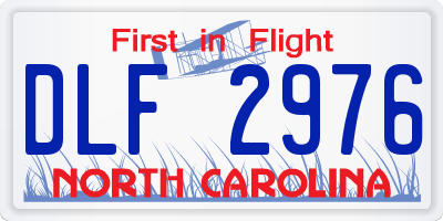 NC license plate DLF2976