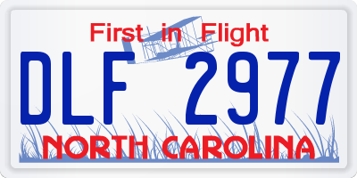 NC license plate DLF2977