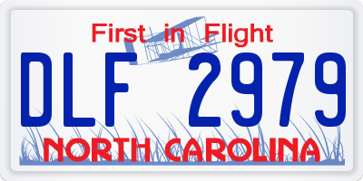 NC license plate DLF2979