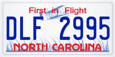 NC license plate DLF2995