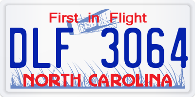 NC license plate DLF3064