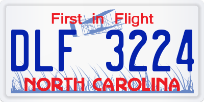 NC license plate DLF3224