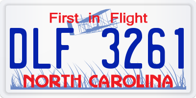 NC license plate DLF3261