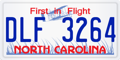 NC license plate DLF3264