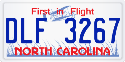 NC license plate DLF3267