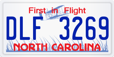 NC license plate DLF3269