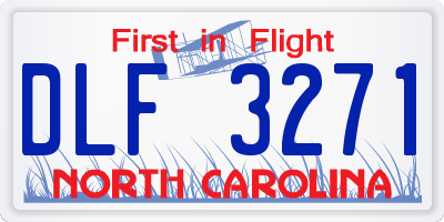 NC license plate DLF3271