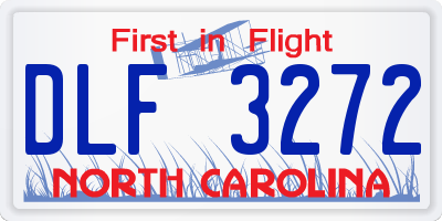 NC license plate DLF3272