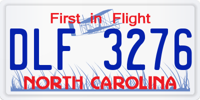 NC license plate DLF3276