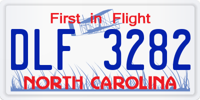 NC license plate DLF3282
