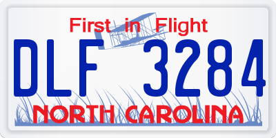 NC license plate DLF3284