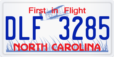 NC license plate DLF3285
