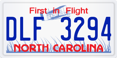 NC license plate DLF3294