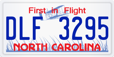 NC license plate DLF3295