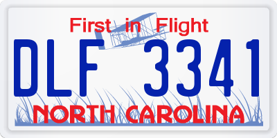 NC license plate DLF3341