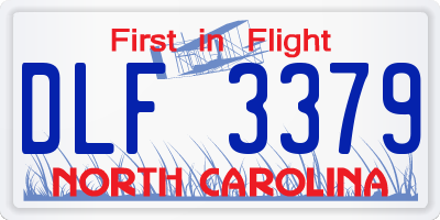 NC license plate DLF3379