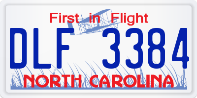 NC license plate DLF3384