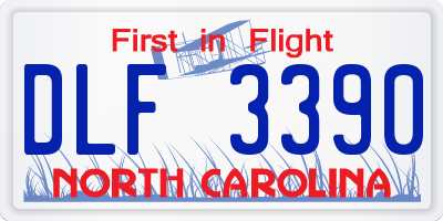 NC license plate DLF3390