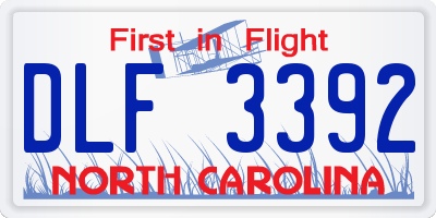 NC license plate DLF3392