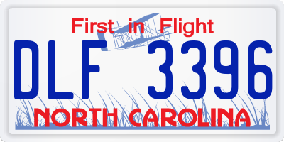 NC license plate DLF3396