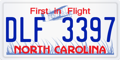NC license plate DLF3397