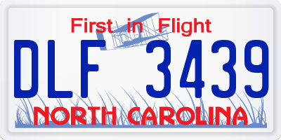 NC license plate DLF3439