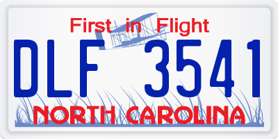 NC license plate DLF3541