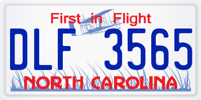NC license plate DLF3565