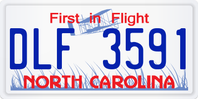 NC license plate DLF3591