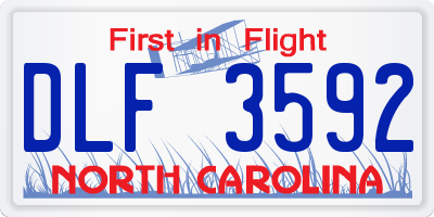 NC license plate DLF3592