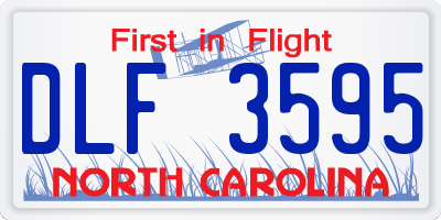 NC license plate DLF3595