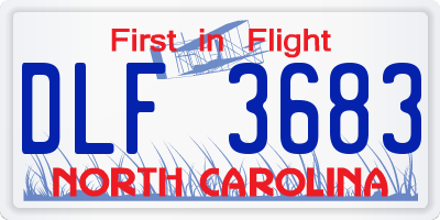 NC license plate DLF3683