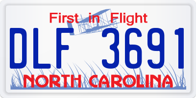 NC license plate DLF3691