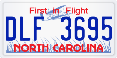 NC license plate DLF3695