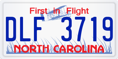 NC license plate DLF3719