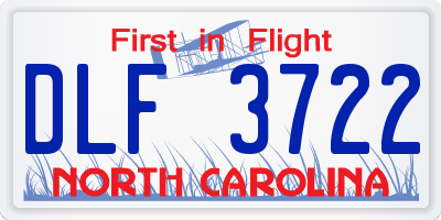 NC license plate DLF3722