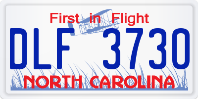 NC license plate DLF3730