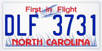 NC license plate DLF3731