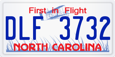 NC license plate DLF3732