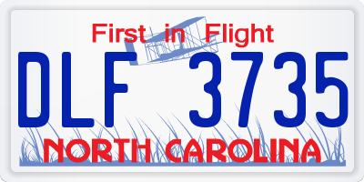 NC license plate DLF3735