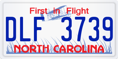 NC license plate DLF3739