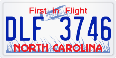 NC license plate DLF3746
