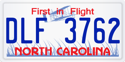 NC license plate DLF3762
