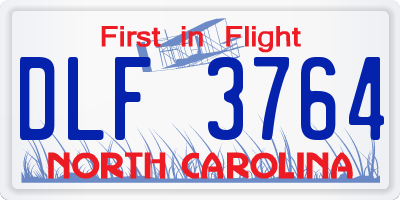 NC license plate DLF3764
